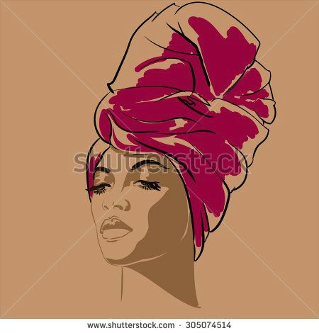 portrait of beautiful african woman vector illustration vector portrait of beautiful african american woman in line art style side view
