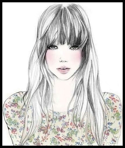 Drawing Girl with Bangs Draw Girl Art Illustrations Pinterest Drawings