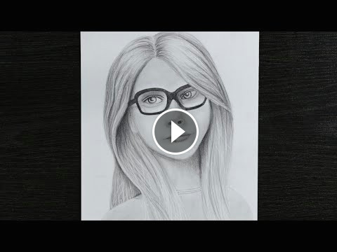 how to draw girl with glasses face drawing art arena drawing tutorial