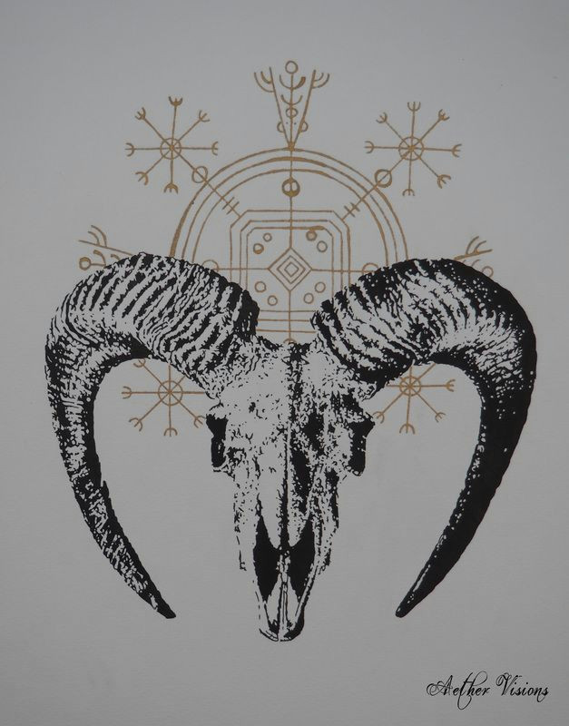 portfolio aether visions icelandic symbolism in black chinese ink and golden shellac ink