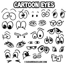 how to draw cartoon eyes