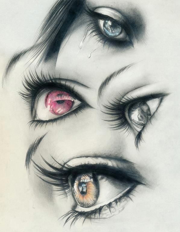 colored eyes art