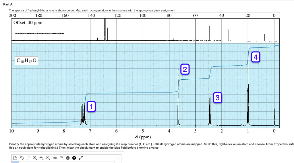 question problem 21 part a 1 propanol has the h nmr spectrum shown below map each hydrogen atom in the mo