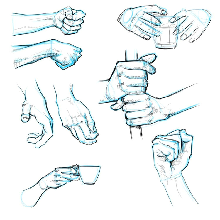 created by samnygard a practicing hand drawings in poses