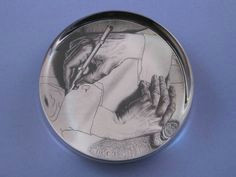 m c escher drawing hands round glass by bixlerandjohnson escher drawing hands escher drawings realistic