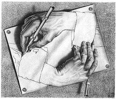 life is a canvas get creative escher drawing handsescher