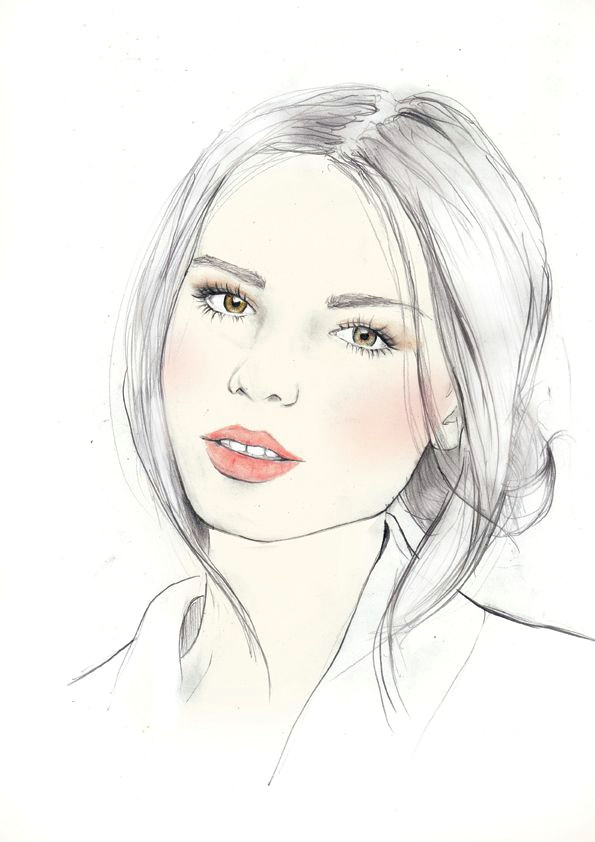 sarah hankinson woman illustration fashion illustration sketches graphic design illustration color pencil sketch