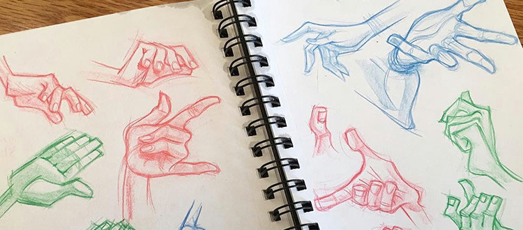 Drawing Hands Feet Pdf 100 Drawings Of Hands Quick Sketches Hand Studies