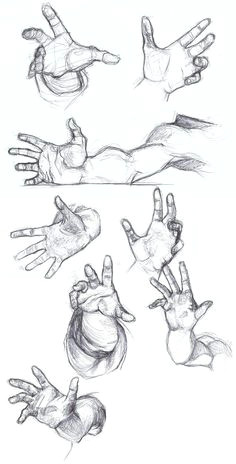 foreshortening practice drawing handshand