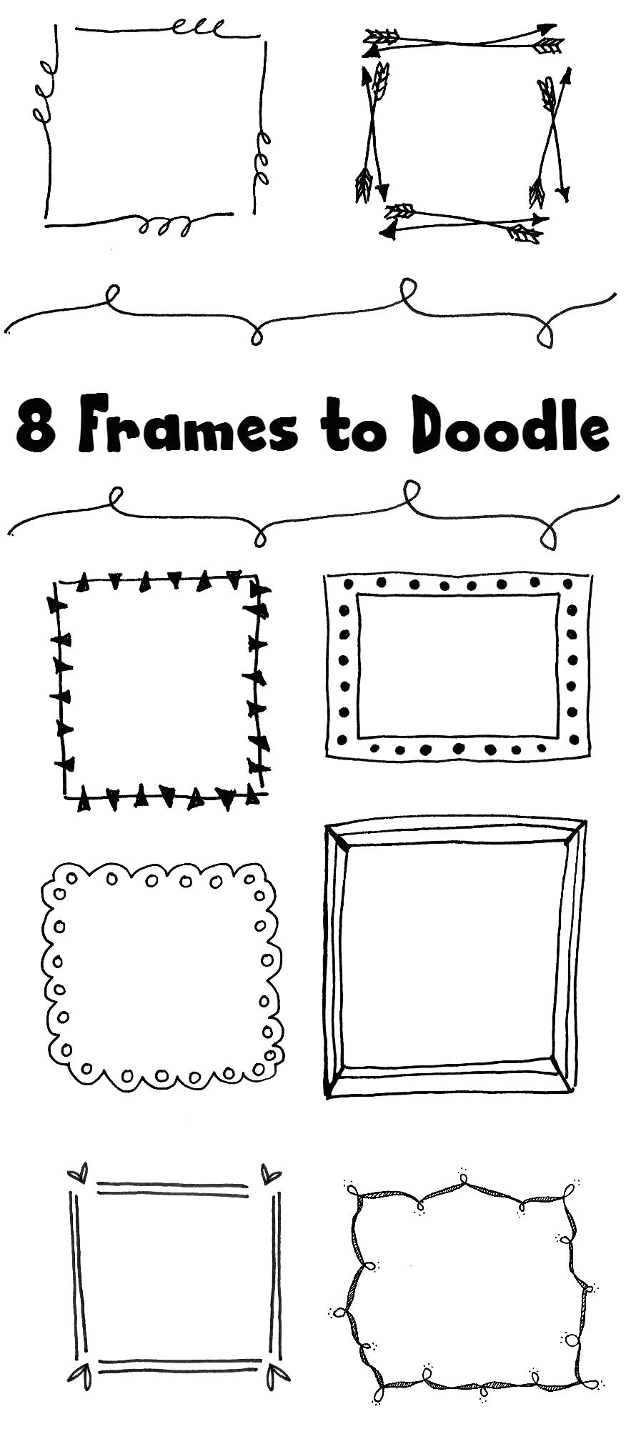8 fun frames to doodle or jazz up your hand lettering one arty mama for dawnnicoledesigns com