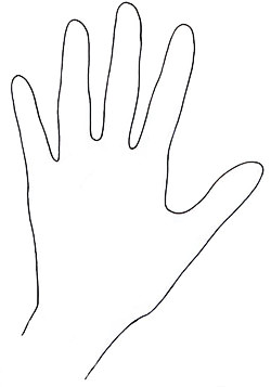 hand outline for henna