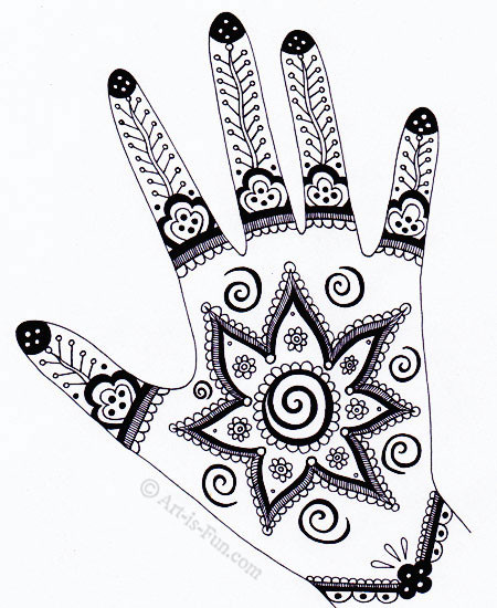 henna hand designs on art is fun