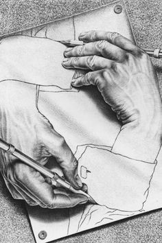 it is the function of art to renew our perception what we are familiar with a escher drawing handsescher