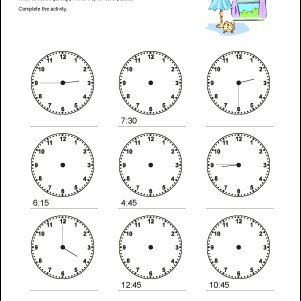 when your student is feeling confident with both types of worksheets identifying the time based on the clock hands and drawing hands on an analog clock