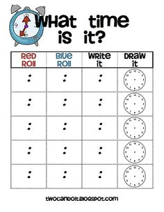 telling time using telling time dice from learning resources coordinates with teaching clocks