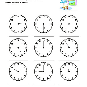 print what time is it worksheet 3 and write the time shown on the clocks