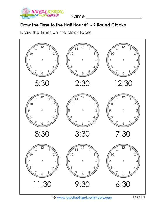 simple telling time worksheets for telling time beginners draw the hands on the clocks or write the times you see on the clock faces