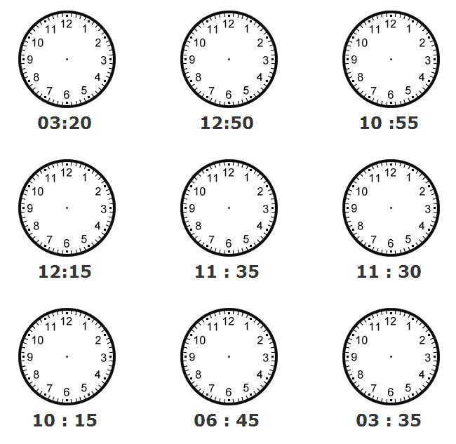 teachers worksheets clocks pics directions draw the hands of the clock as they should appear for the