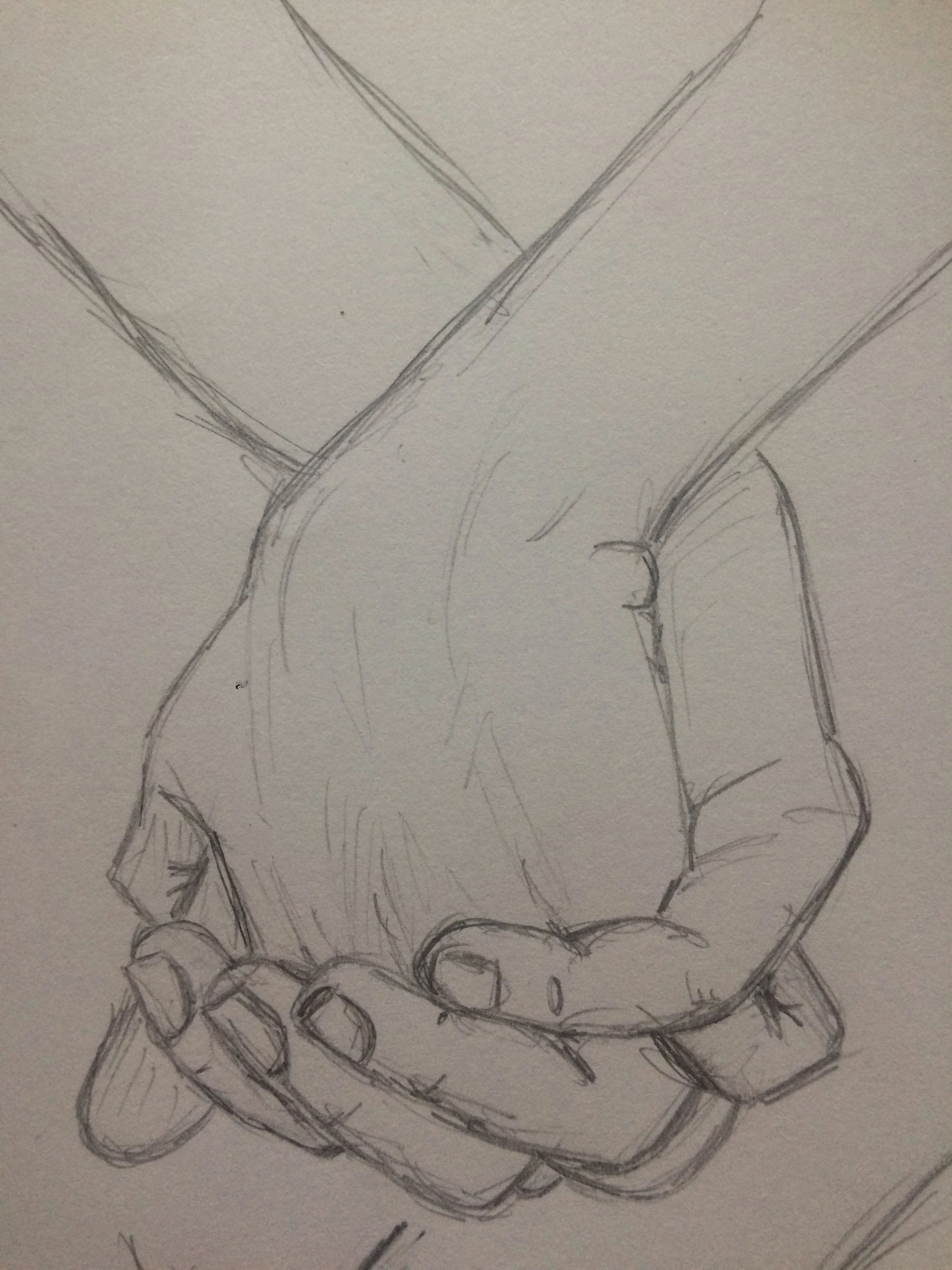 practice sketch holding hands 2 pinkishcoconut