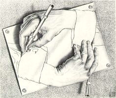 great chart to compare to romanticism terms amp themes escher drawings escher drawing hands