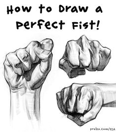 drawing a perfect fist hands in action