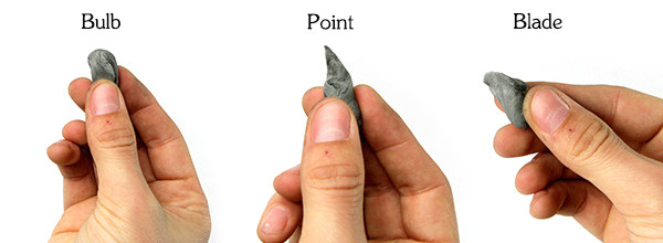 kneaded eraser bulb point blade