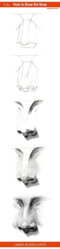 draw a realistic nose with this step by step instruction full drawing lesson