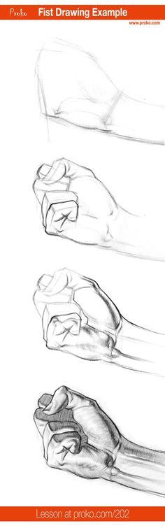 how to draw a fist hand drawing example