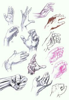 i had used these hand sketches to help develop my ability to draw and create hands in my art work and sketches these were just references