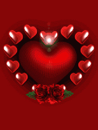 bonita imagen de corazones animados y rosas rojas give me your heart my heart