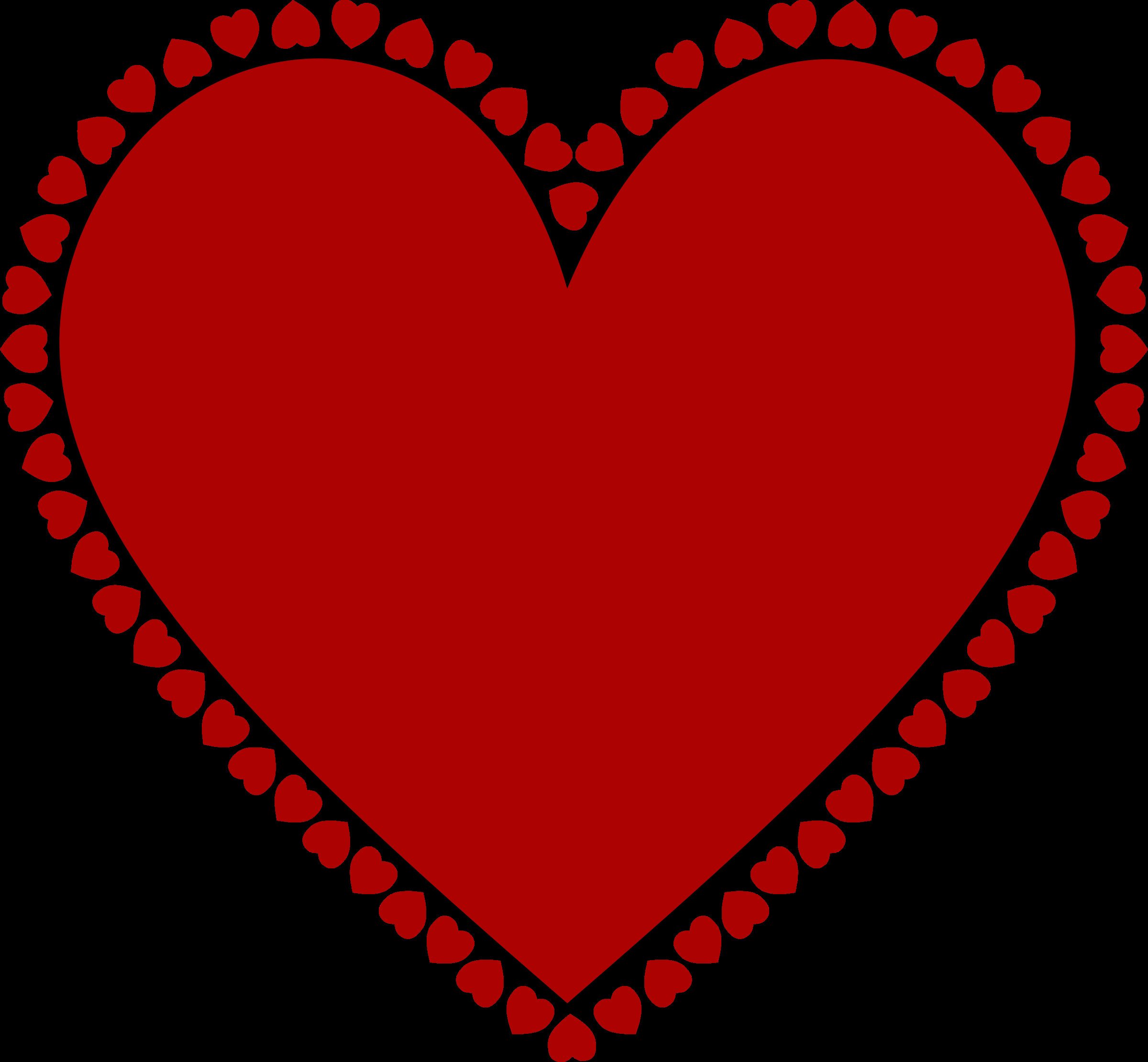 clipart frame of hearts