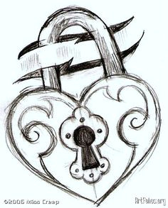 tattoo that i m getting key and lock drawings heart