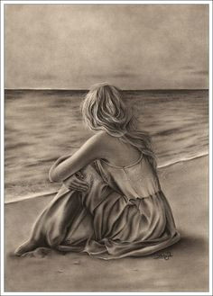 one art print glossy emo traditional girl at beach ocean by zindy 14 95 sketches of