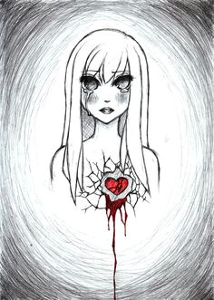 broken girl broken heart by cocky chan on deviantart broken heart drawings