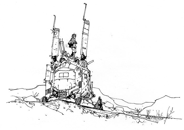 ian mcque sketches on twitter these sketches are based on the idea of a technologically advanced