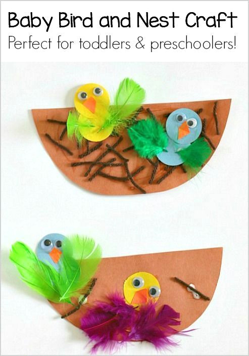 spring craft for kids nest and baby bird craft these cute paper chicks are perfect for toddlers and preschool buggyandbuddy com