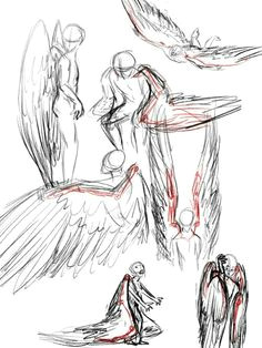 drawing tips angel wings wing reference