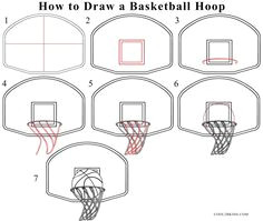 how to draw a basketball hoop step drawing tutorial with pictures cool2bkids basketball doodle