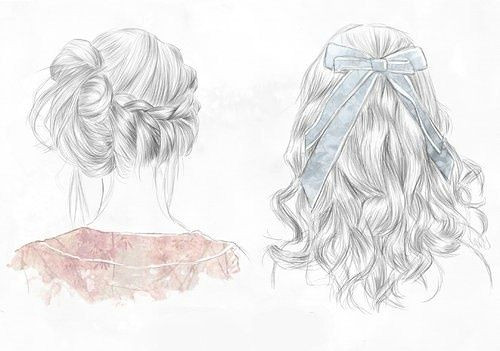 beautifully detailed duo hairstyles pencil sketch sourced by wickerparadise