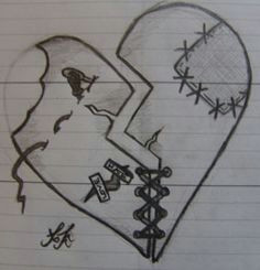 shattered heart stiching