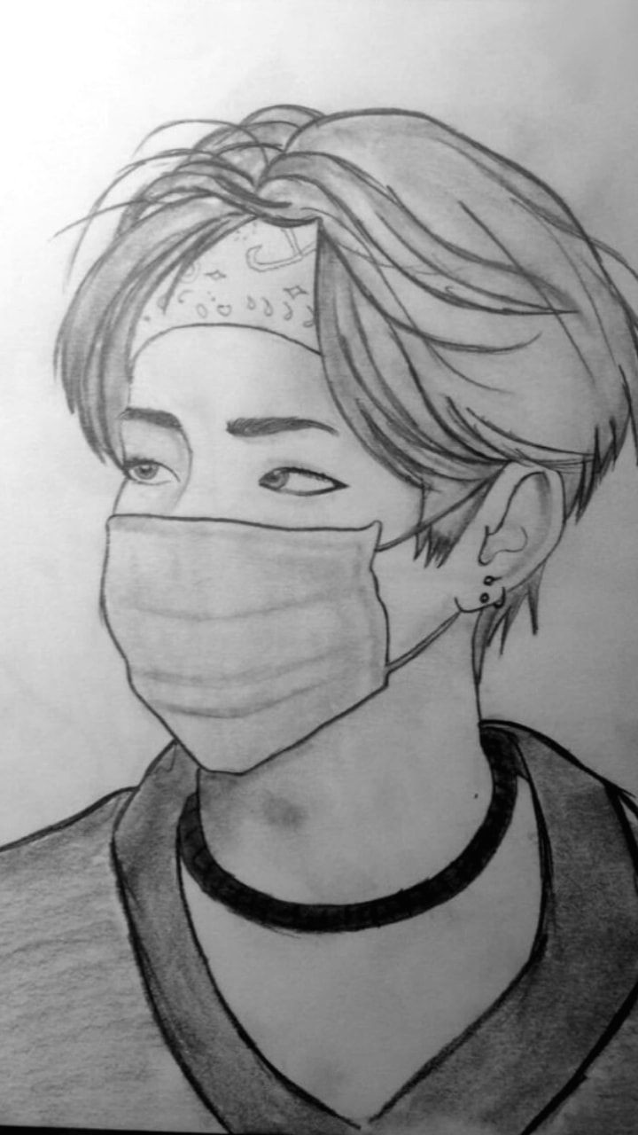 bts bangtanboys love bts v kimtaehyung drawing