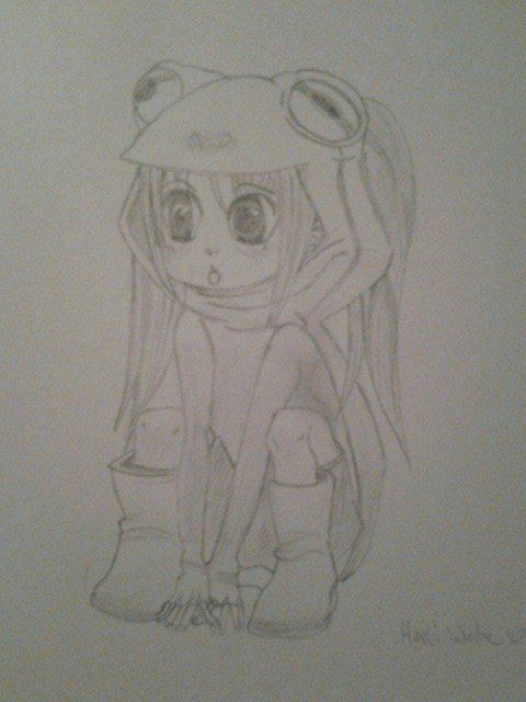 anime frog girl by haeli white drawing idea