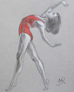 dancer sketch 5 pencil and coloured pencil on toned grey paper january 2015 reference