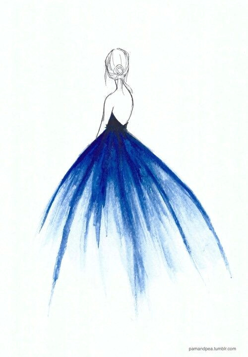 beautiful drawing and blue image