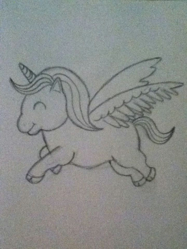 how to draw a cartoon unicorn