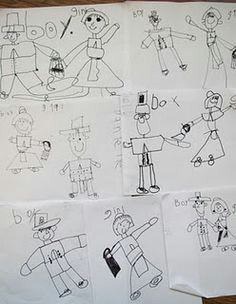 guided drawing thanksgiving this is how our guided drawing pilgrims turned out we also tried