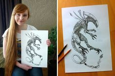alien drawing ideas by a 15 year old easy art lessons visual art