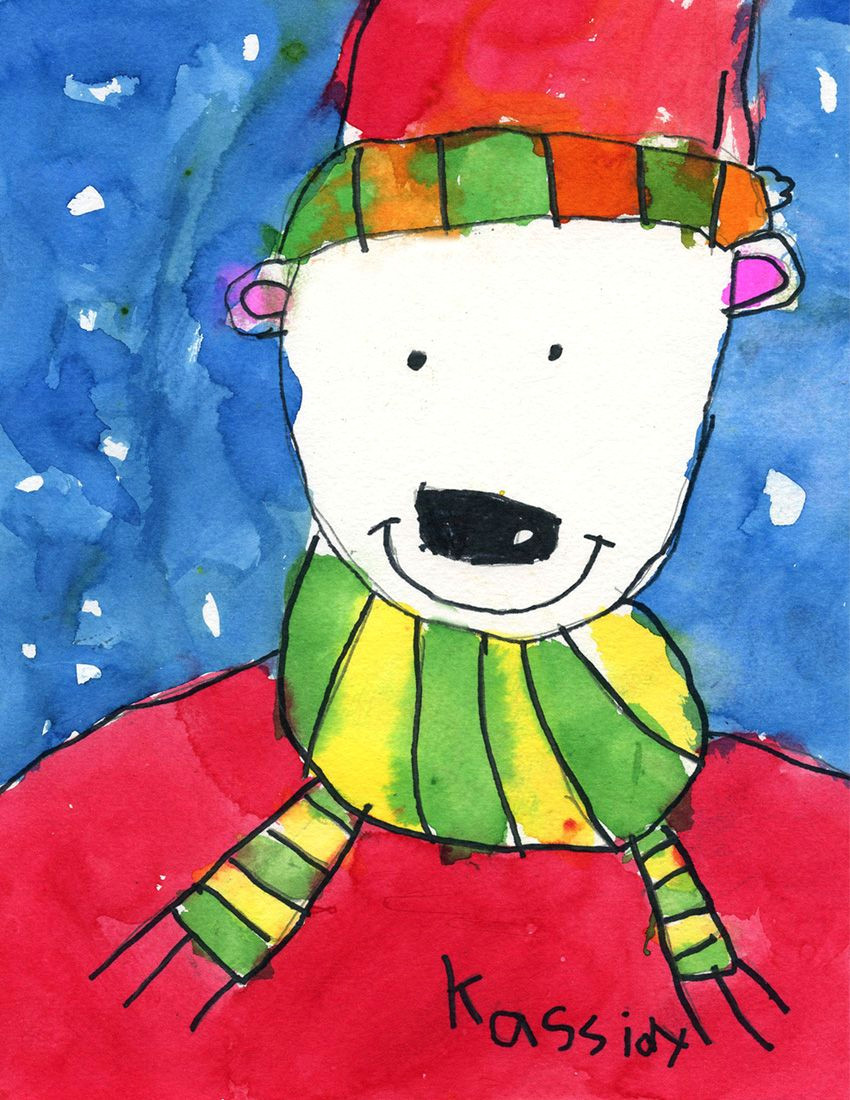 how to draw a snow bear art projects for kids 1st grade christmas art projects