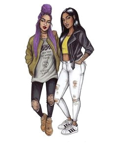 20 year old polish illustrator draws the fiercest fashionistas in this drawing series afropunk tumblr