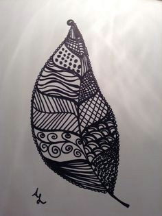 zentangle leaf